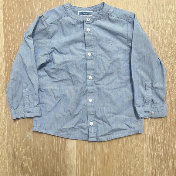 Jacadi Woven Cotton Shirt with Embroidered Anchors - Picture 2 of 4